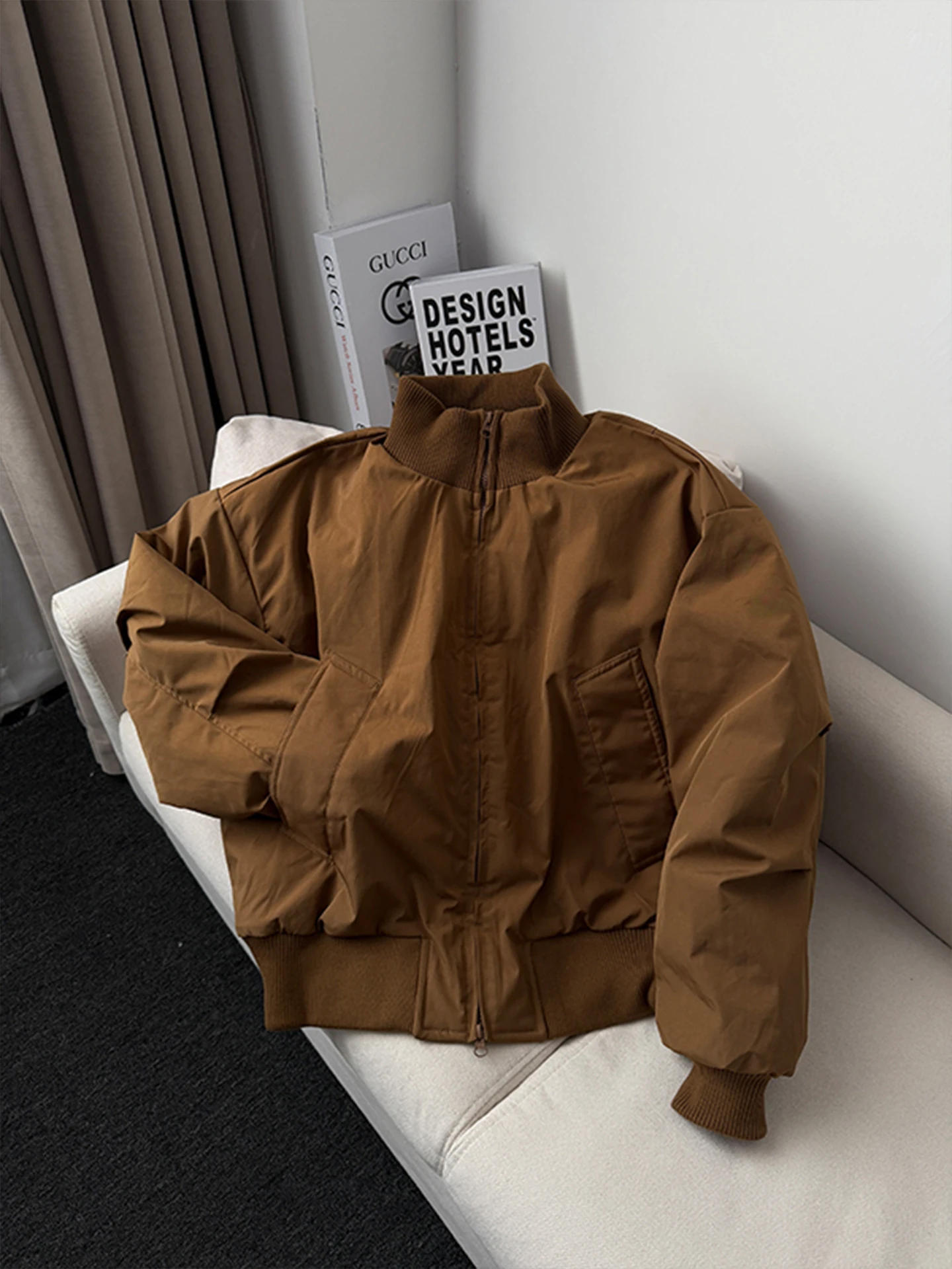 

Мужское коричневое пуховое пальто с воротником-стойкой Jaet Thi Warm White Du Feather, зимнее пальто ort American Sle, рабочая одежда, верхняя одежда