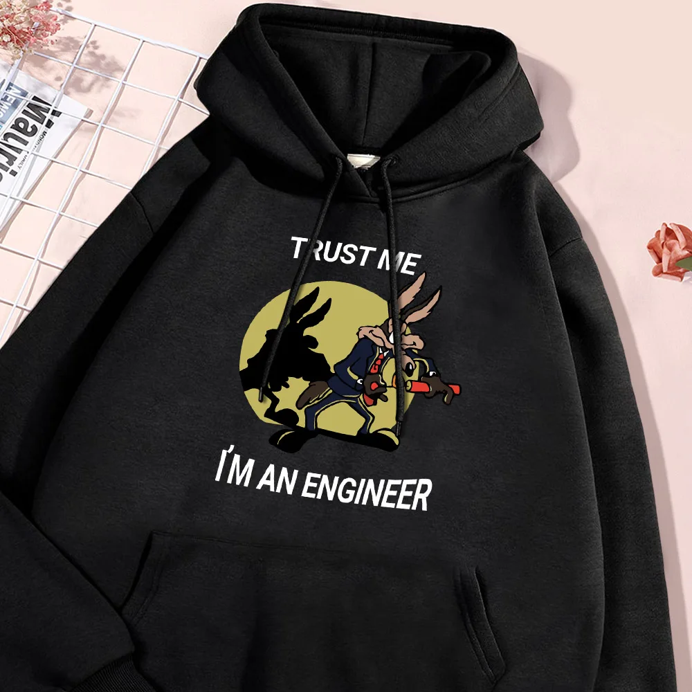 Trust Me Im An Engineer Funny Hoodie Men Cartoon Characters Hoodies Autumn Fleece Sweatshirt Soft Comfort Hoody Men's Clothing