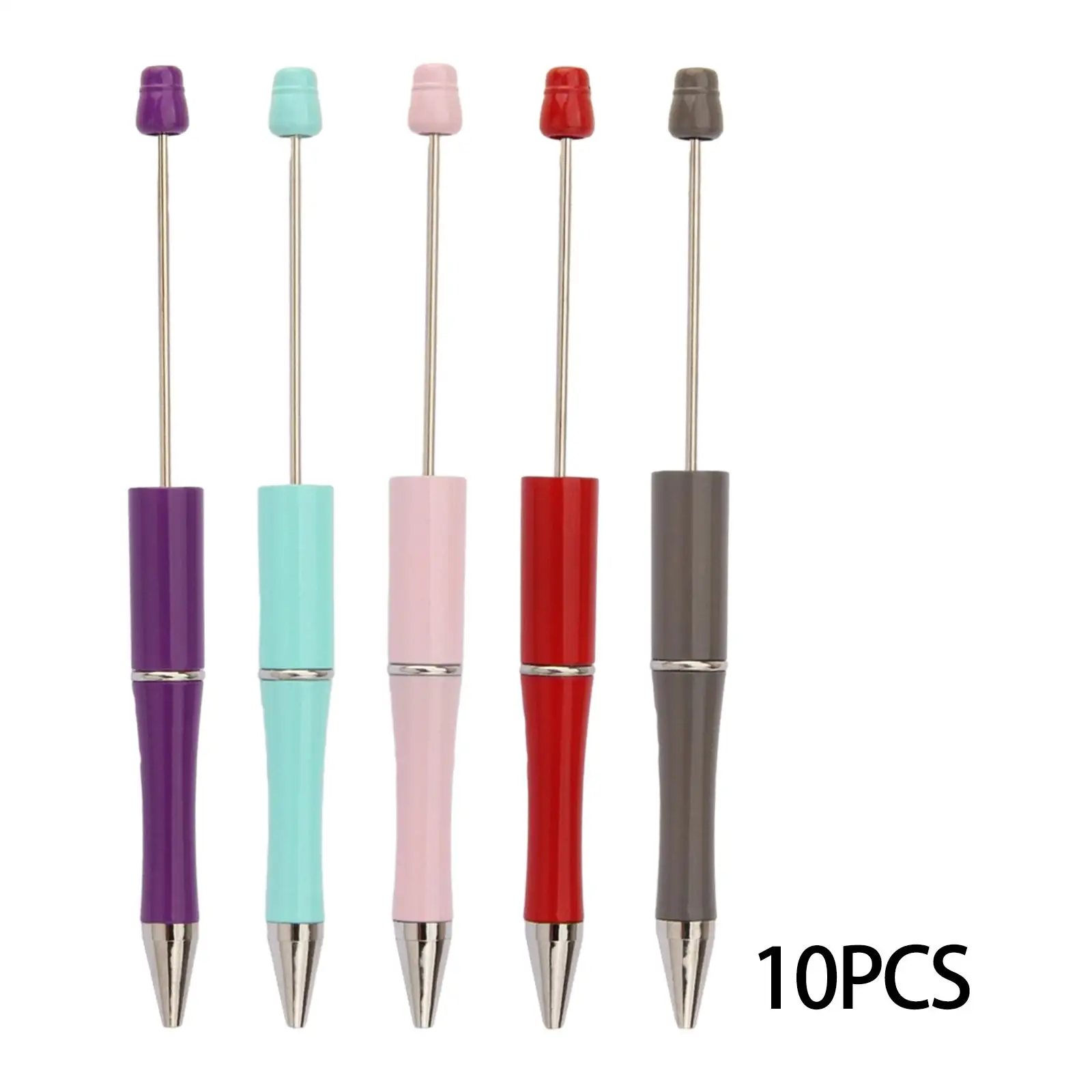 10x Perlenstift DIY Schule Büro Schreibzubehör Perlen Kugelschreiber für DIY Stift