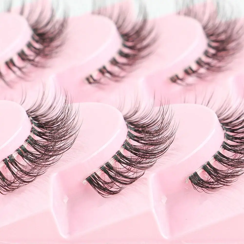 Hot 10 Pairs Mink Lashes Natural Long Wispy Fluffy Fake Makeup Lashes Extension Tool Eyelashes False for women