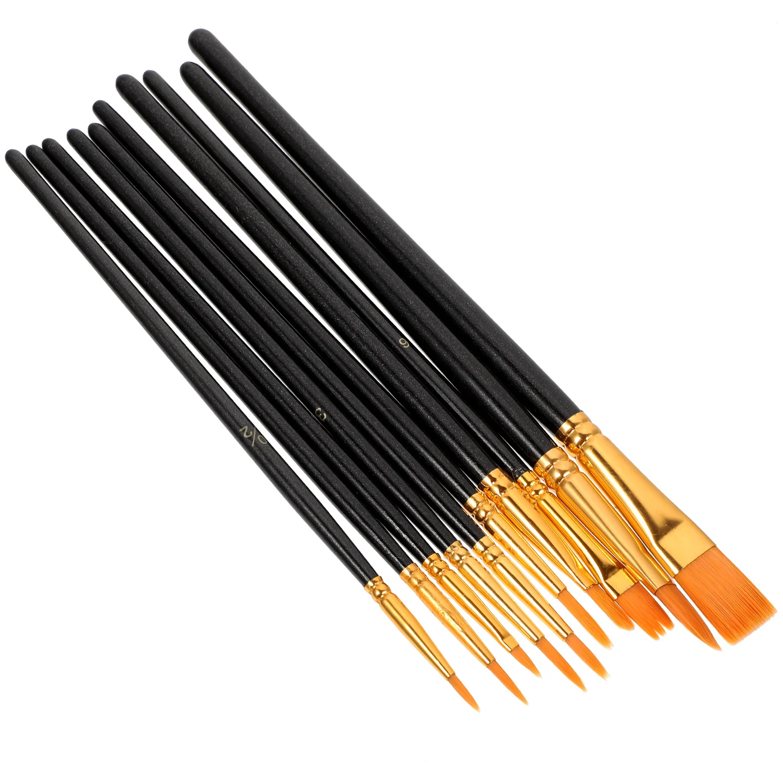 

1 set 1 Set Nylon Painting Brush Set For Acrylic Watercolor Oil Kids Students Portable Art Craft Painting Tools Soft Handle