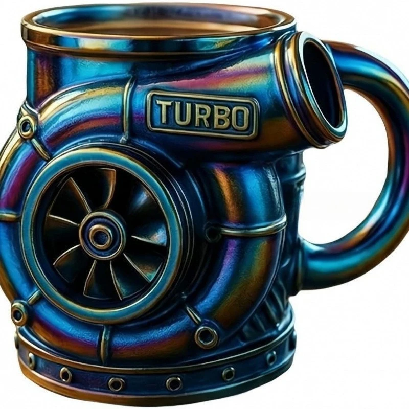 Creative Engine Turbo Resin Stainless Steel Mug Unique Office Coffee Tumbler Personalized Home Drinkware Gift for Car