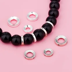 S925 sterling silver vintage Circle clasp gasket Text Play Buddhist bead bracelet Necklace septum DIY jewelry bracelet material