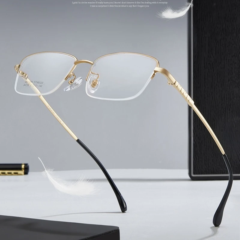 

Prescription Glasses Men Memory Titanium Half Frame Multifocal Progressive Reading Glasses Photochromic Myopia Spectacle