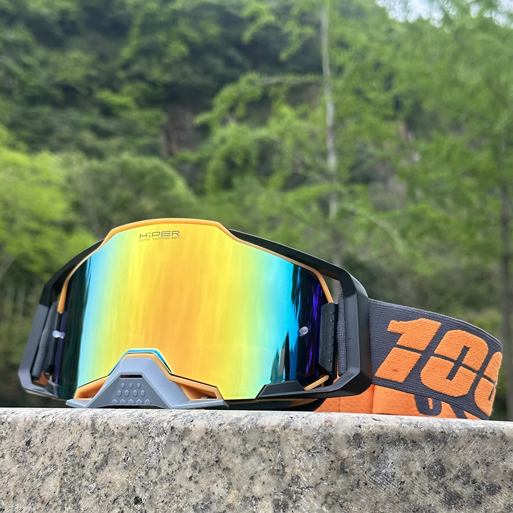 Motorradbrille für Herren, Dirt-Bike-Fahrbrille, UV400-Schutzbrille, Motocross MX ATV Mountainbike-Radbrille