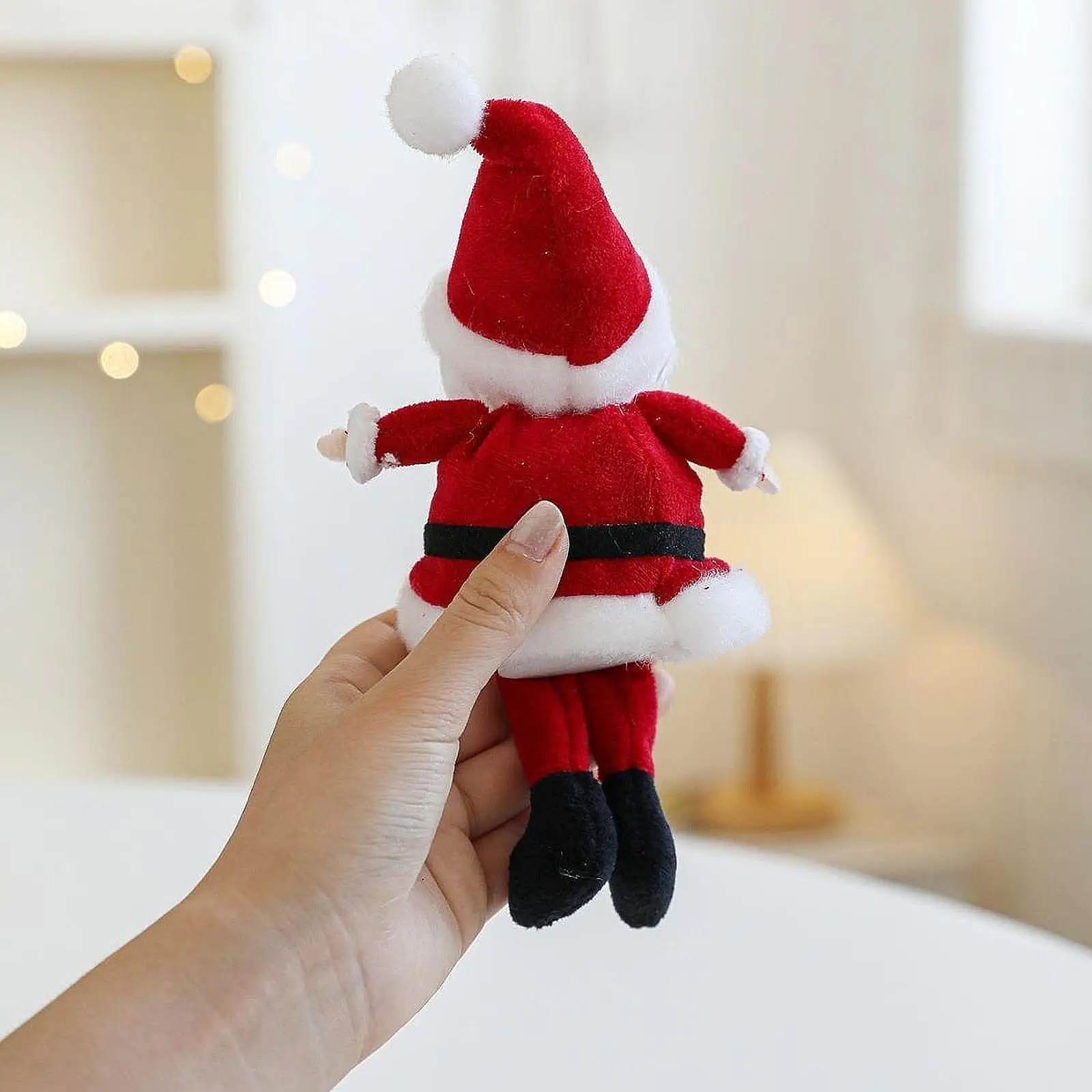 Christmas Doll Figurine Sitting Doll Christmas Decoration Cute Decor Nordic Adorable Table Ornament for Xmas Party