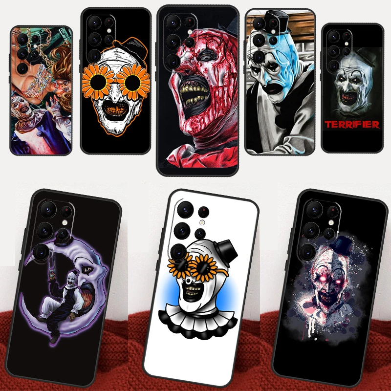 Horror Movie Terrifier Case For Samsung Galaxy S22 S21 S23 Ultra Note 20 S8 S9 S10 Note 10 Plus S20 FE Back Cover