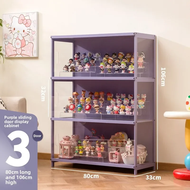 Exquisite Multi-functional Figure Display Cabinet Transparent Pain Cabinet Doll Doll Bag Blind Box Storage Rack
