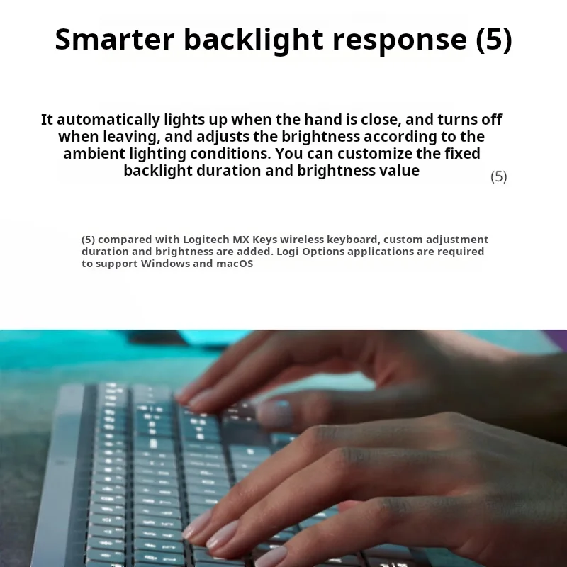 Logitech MX Keys S Wireless Bluetooth keyboard  Ultrathin fullsize ergonomic intelligent backlit preset commands upgrade