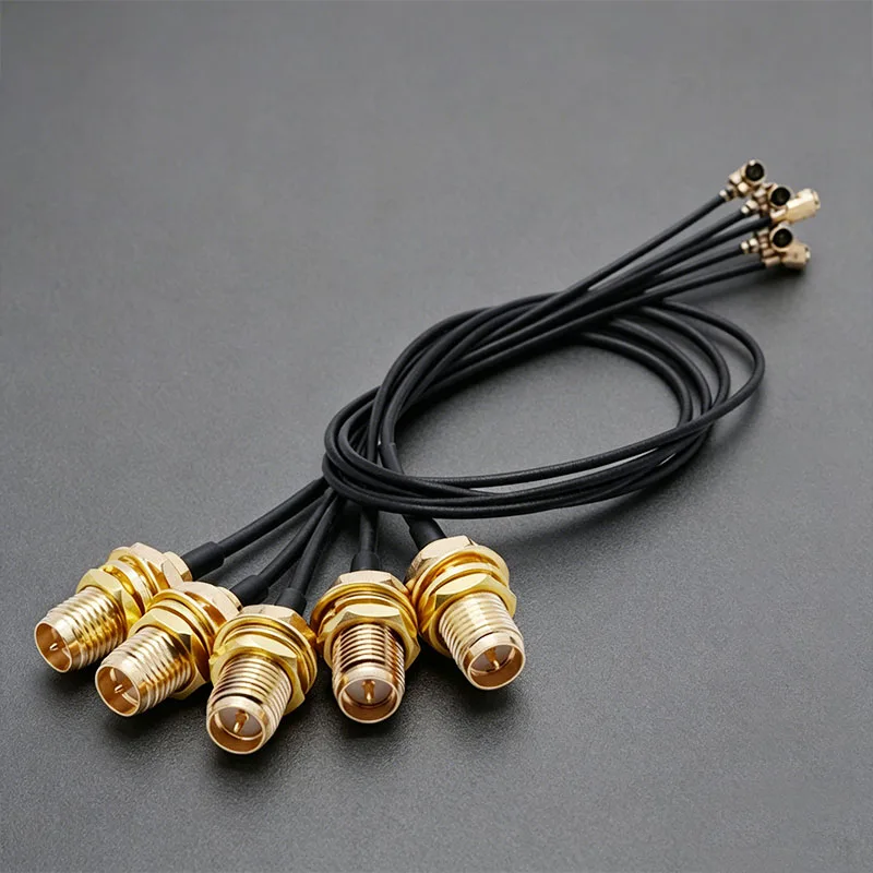 1PC SMA Female Bulkhead to Micro RF Connector RG178 1.13mm 15cm WiFi Antenna Pigtail Extension Cable