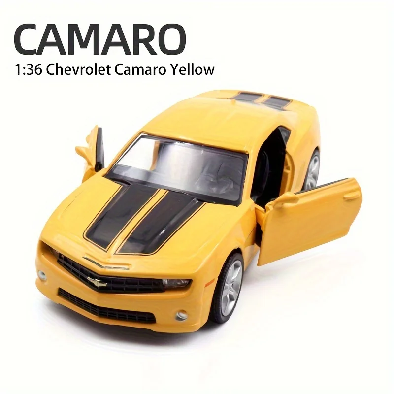 シボレー CR6-カマロ シリーズ シミュレート合金製カーモデル 非走行可能、ゼンマイ式推進 ハロウィン ブラックフライデーギフト