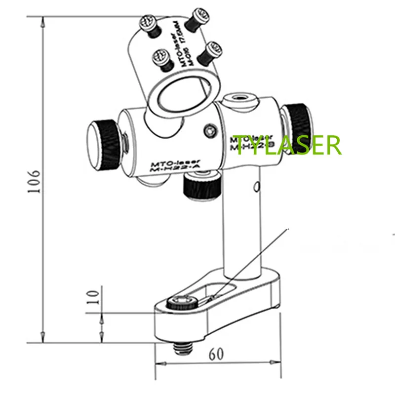 3-axis laser aligner braçadeira ajustável alto e baixo suporte óptico 360 graus para laser-ponteiro módulo suporte de montagem braçadeira