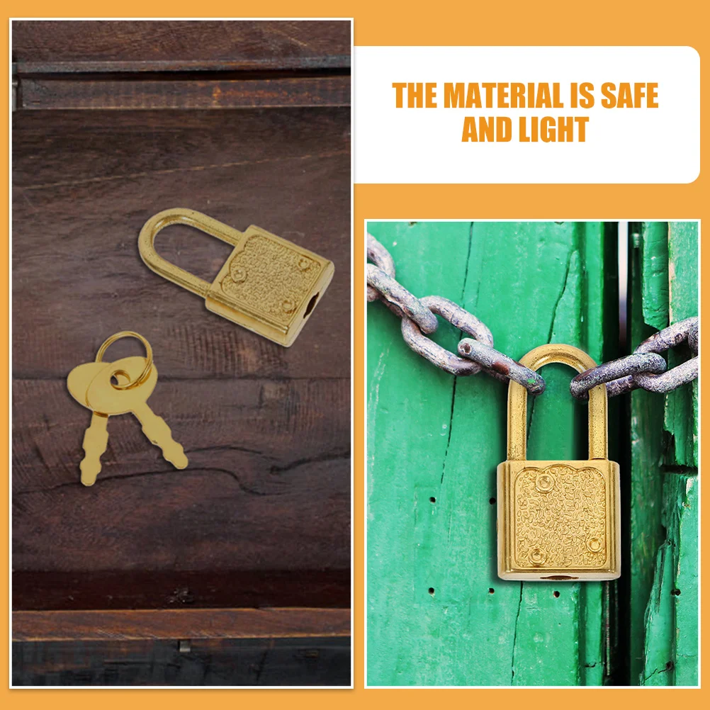 Set di 3 lucchetti decorativi con fibbia a scatto, serrature in stile vintage per portagioie, bavaglini in legno, progetti artigianali fai da te, per la casa