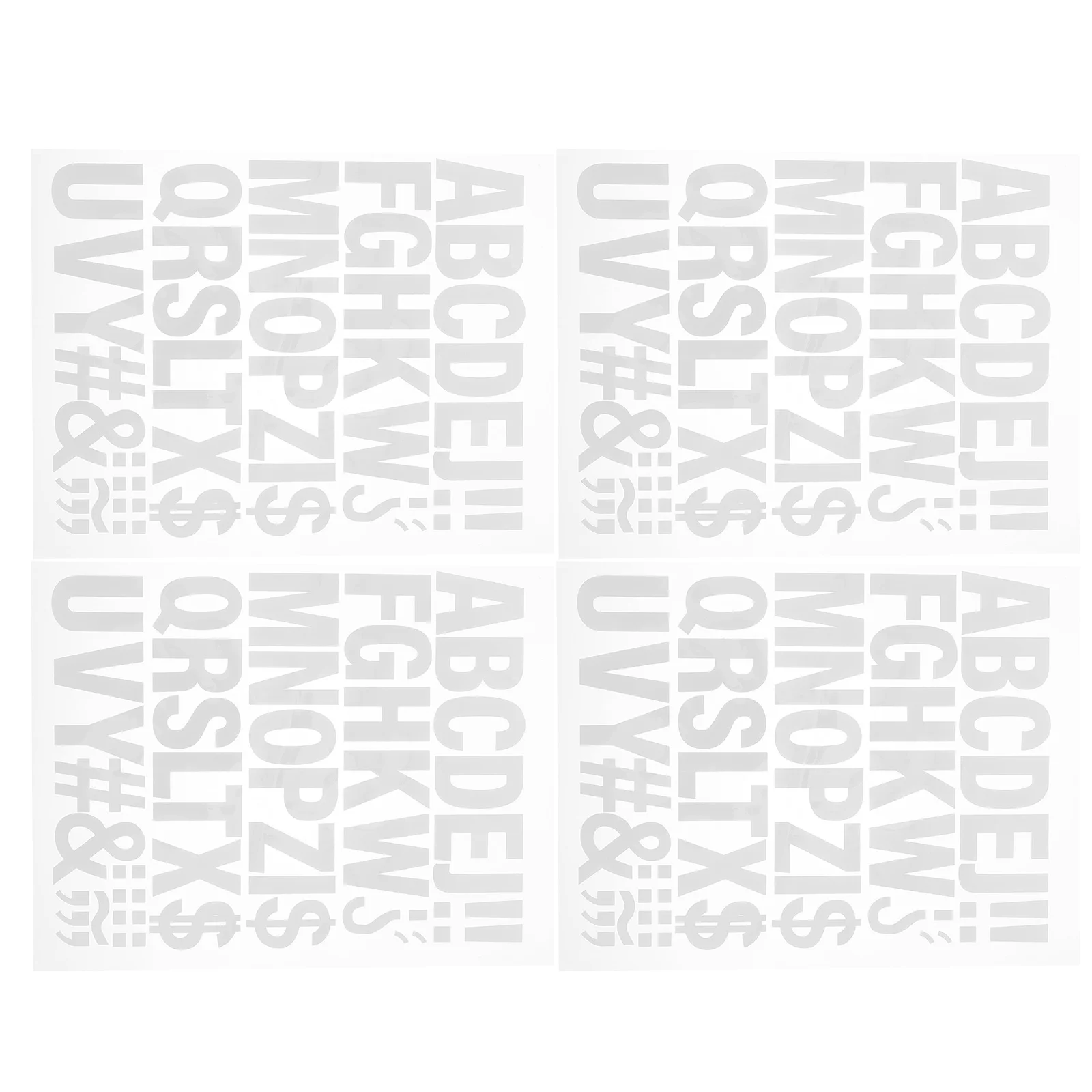 

4 Sheets Thermal Transfer Letter Stickers Iron Transfers Letters Clothes Heat Press Patch PU、PET Patches for Fabric Iron-on