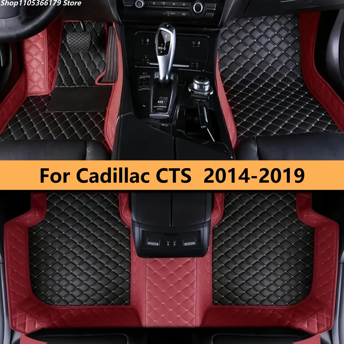 

Автомобильные коврики для Cadillac CTS 2014 2015 2016 2017 2018 2019, кожаные коврики для ног, полный комплект