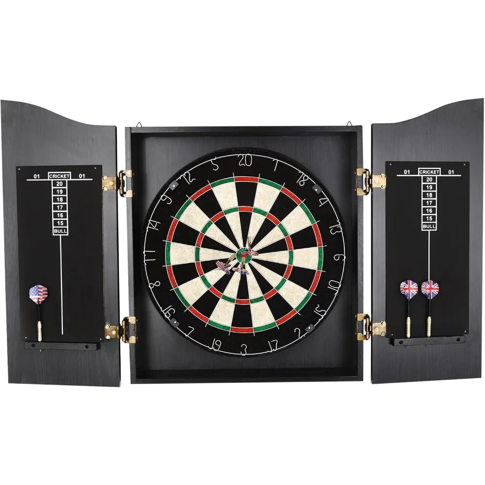 Classic LED Electric Digital Dart Boards with Cabinet Multiplayer Dartboard Easy Assembly Complete with All Accessories Set