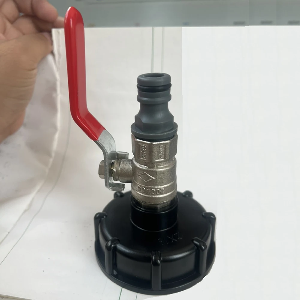

Easy To Use Rainwater Collection IBC Ball Valve Brass IBC Spigot Non-slip Silicone Practical Switch Removable Spigot