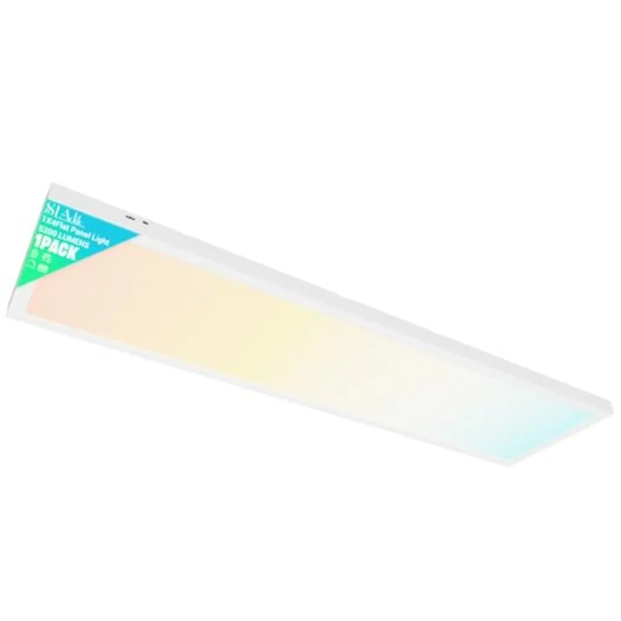 1x4 LED Flat Panel LightSurface Mount Ceiling Light 5CCT 3000K/3800K/4500K/5200K/6000K Dimmable 24W/30W/40W 5200LM Smooth Triac