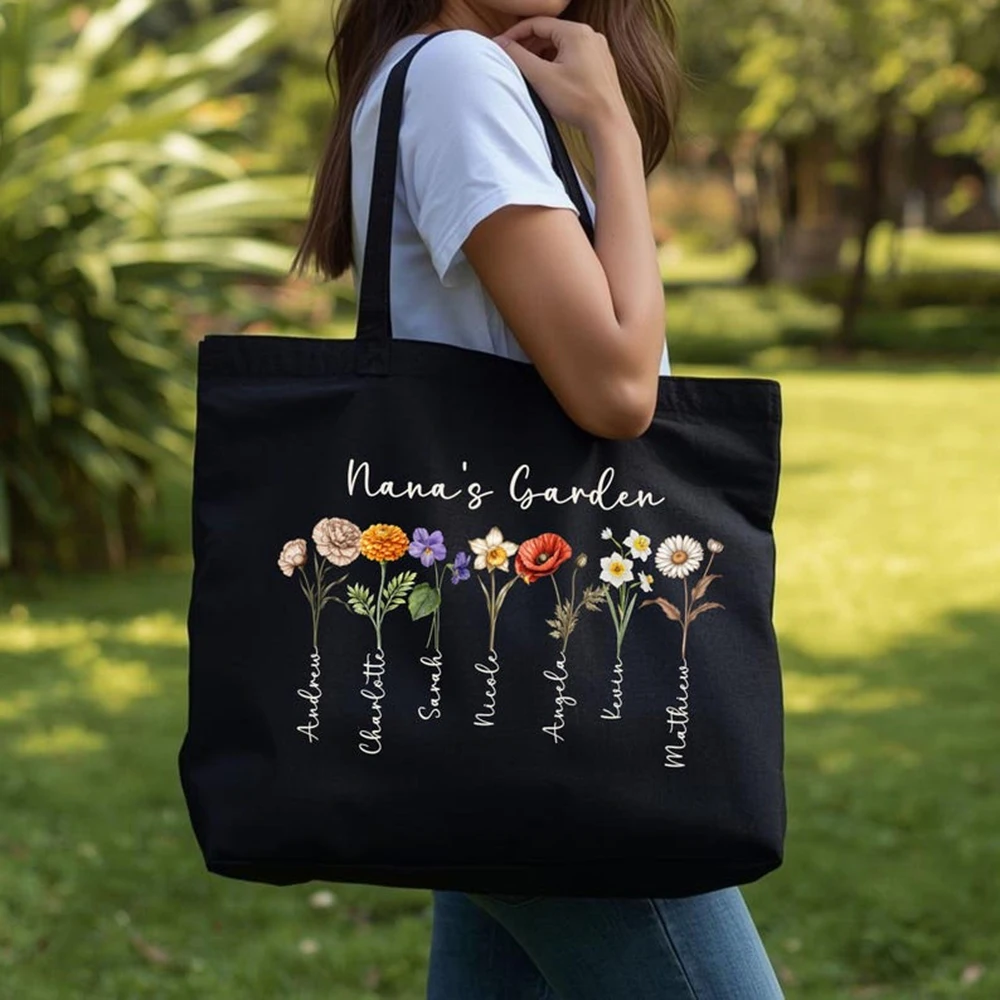 

Artist Canvas Tote Bag Custom Blossom Inscription Print creative creators hobby workshop daily craft accessory store Gift