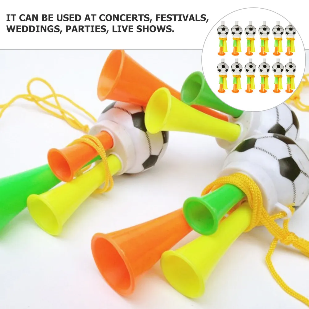 12Pcs Musical Horns Cheering Trumpets for Soccer Games Festivals Weddings Parties Carnivals Live Shows Holiday Celebrations