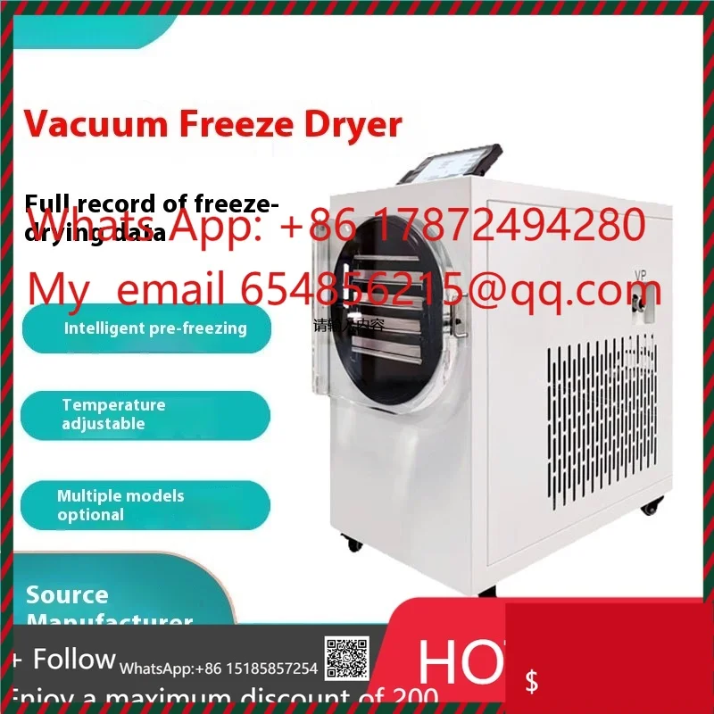 Vacuum Freeze-drying Machine Medicinal Herbs Flower Tea Processing Experiment Freeze-drying Fruit Freeze-dry Machine Equipment