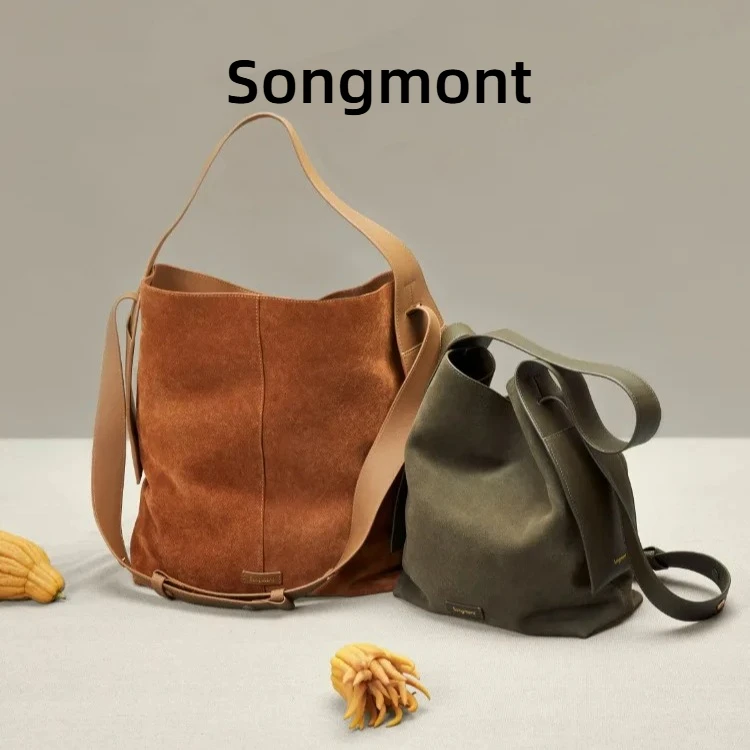 

Songmont Oversized Suede Tote - Hanging Ear Shoulder Bag with Adjustable Crossbody Strap