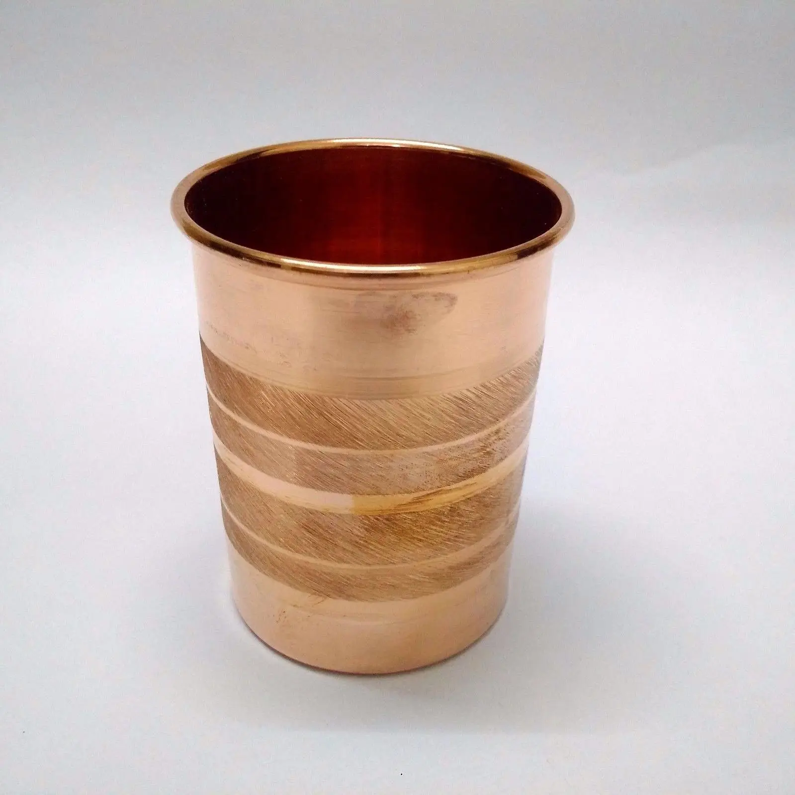 Pure Copper Glass Tumbler Mug 100% Health 300ml