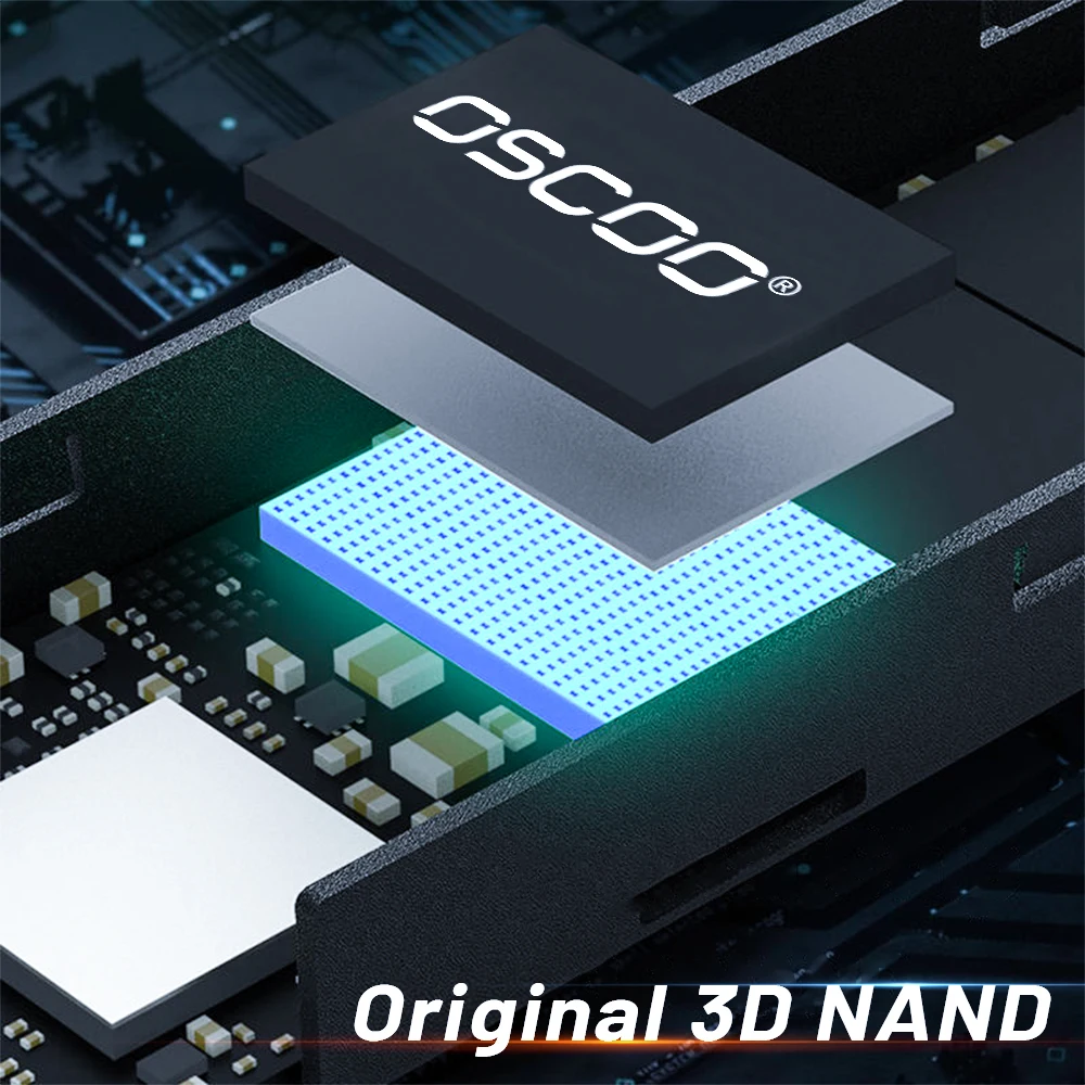 Imagem -05 - Oscoo-disco de Estado Sólido Interno para Computador Desktop Ssd Nvme Pcie Pcie 4.0x4 m2 2280 Dram 4tb 7500 Mbps M.2 Nvme