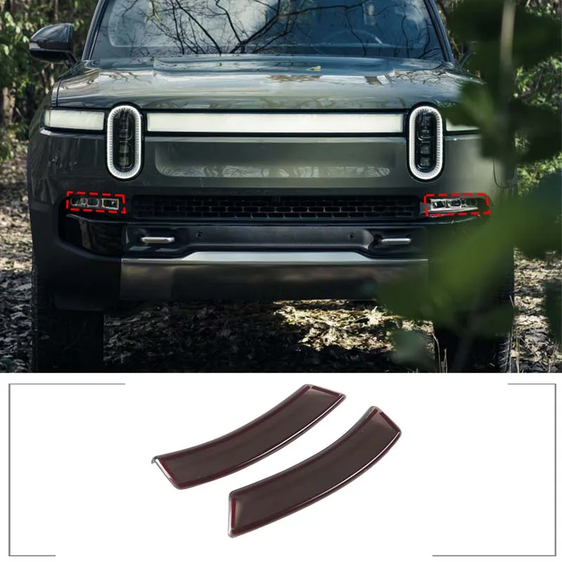 

For Rivian R1T ABS Car Styling Front Turning Light Protective Cover Decorative Sticker Car Exterior Accessories