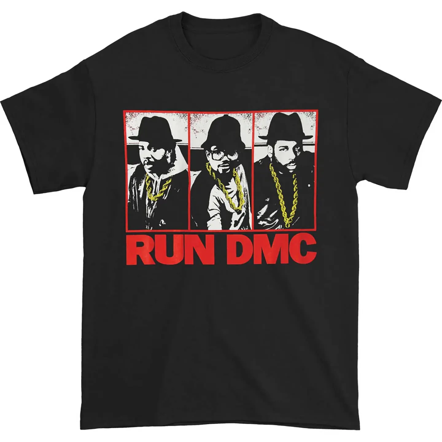 Top Simmons East Coast Hip Hop Group - Hip Hop Black Rock American Streetwear Men's Casual Short-Sleeved T-Shirt