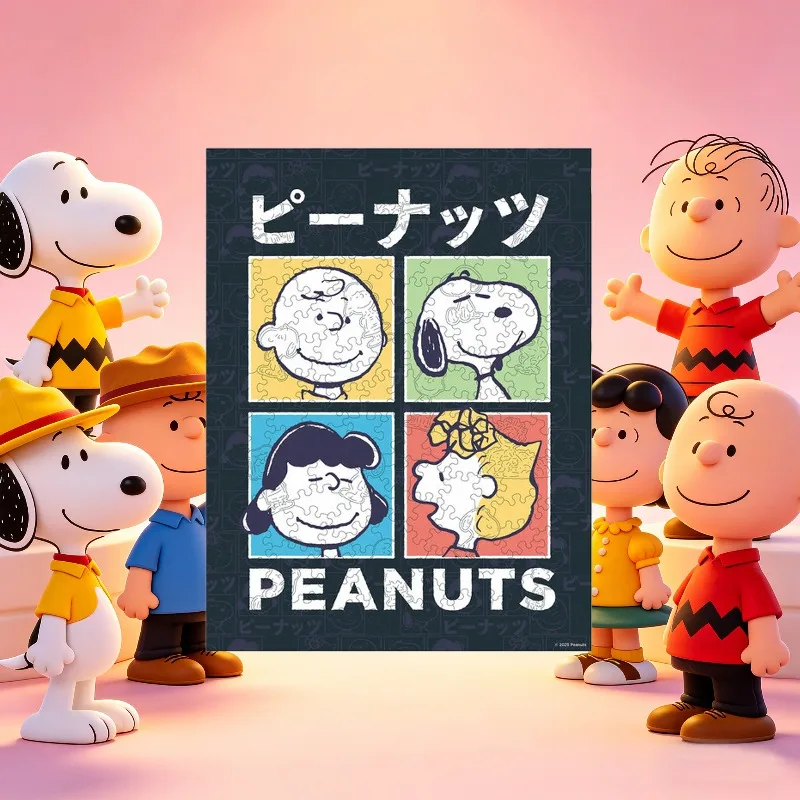 Classic Peanuts Comics Snoopy Pop Art Wooden Puzzles Adults Relaxation Handicraft Toy Family Leisure Time Art Decoration Present