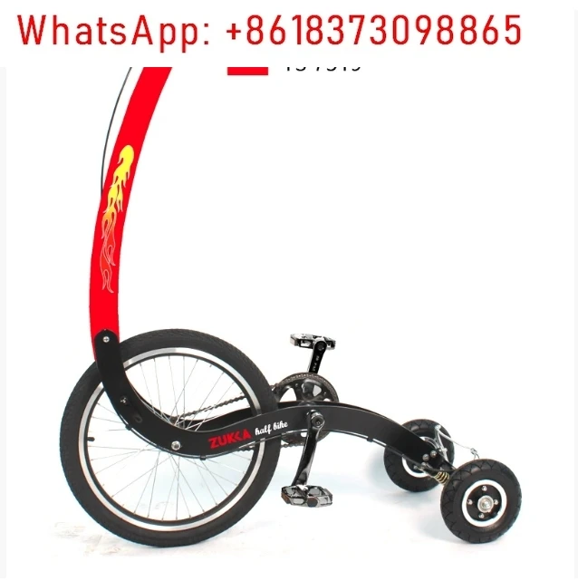 

Adult Fitness Equipment Mini Running Sport Halfbike Pedal Three Wheel Stand up Exercise Half Bike
