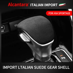 Alcantara Car Manual Gear Shift Grip Handle Knob Protective Cover Panel Shell Cap For KIA K3 Sportage KX1 2018 2019 2020 2021
