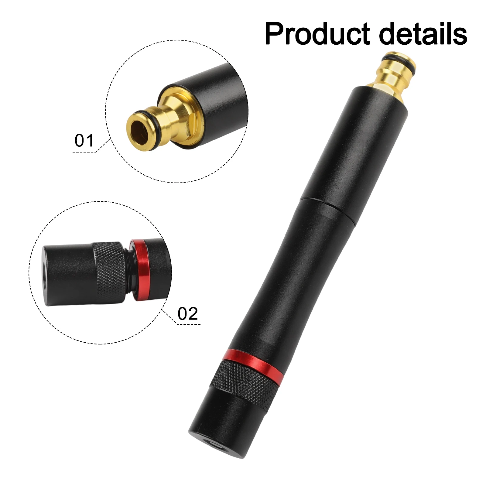 

Garden Hose Adjustable Nozzle Cleaning Tasks 25*200mm Efficient Spray Ergonomic Body Design Multi-Functional Nozzle