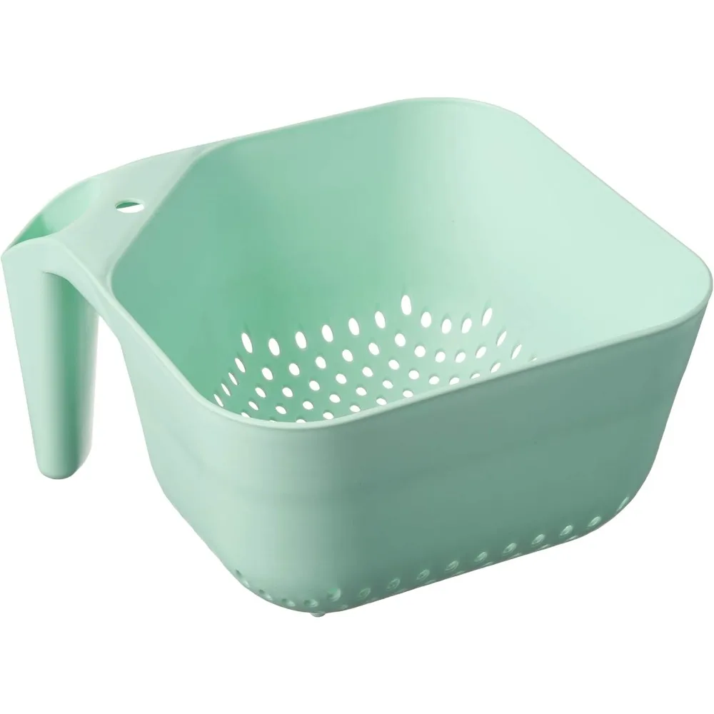 

3 Quart Colander BPA Free Food Safe Plastic Strainer with Handle Heavy Duty Heat Resistant Pasta and Veggies Kitchen Drainer S