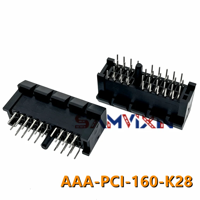 AAA-PCI-160-K28 (20pieces) PCIe x16 Slot Connector 164Pin DIP 0.8mm Pitch with Lock for Graphics Card, Original In Stock