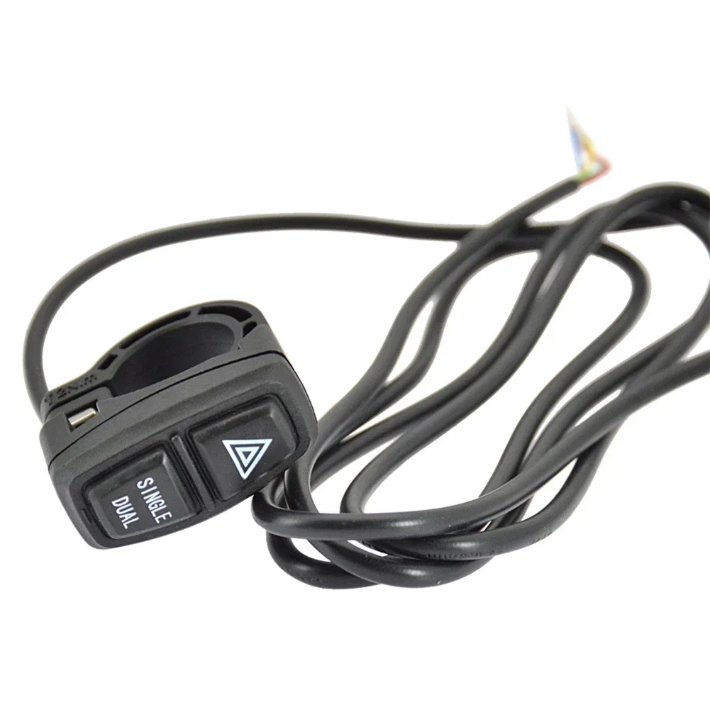 Single Dual Hazard Warning Indicator Switch Double Lock Double Warning Button For E-Bike Scooter Conversion Parts