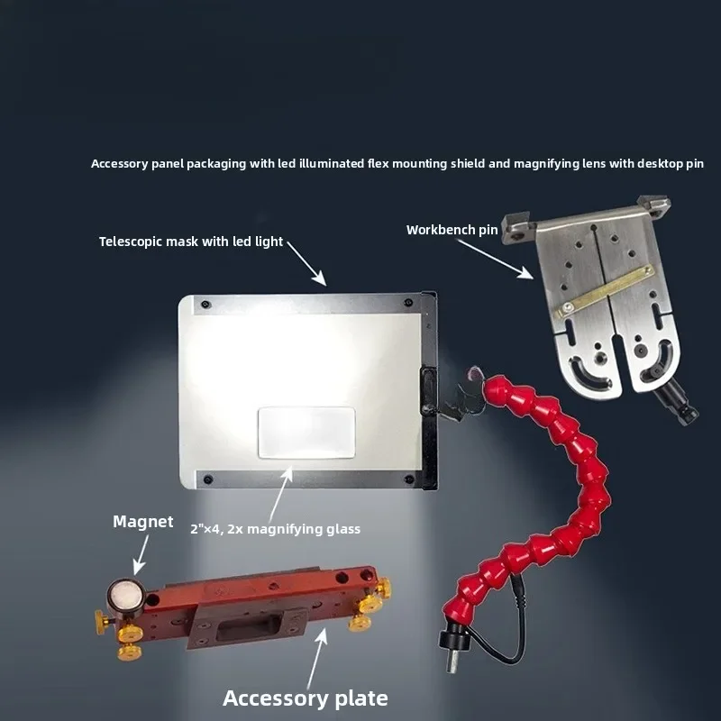 American accessories fixed seat kit + LED lighting + double magnifying glass lens