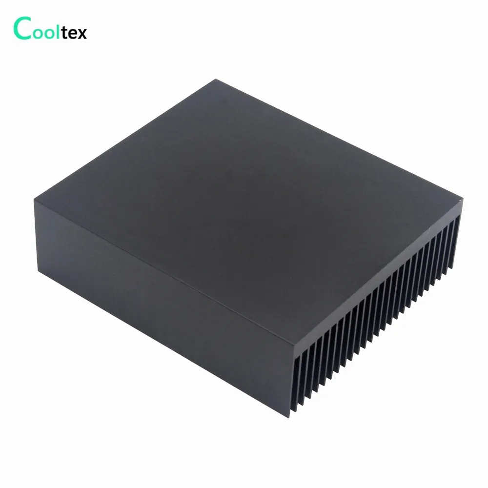 Aluminum Heatsink 90x80x27mm Black Radiator Heat Sink Cooler for LED Chip Electronic heat dissipation Cooling