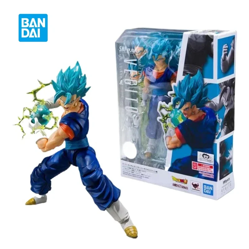 In Stock Original Bandai Dragon Ball SHF Blue Vegetto 2.0 Super Saiyan God Anime Action Figure Collectible Model Holiday Gifts