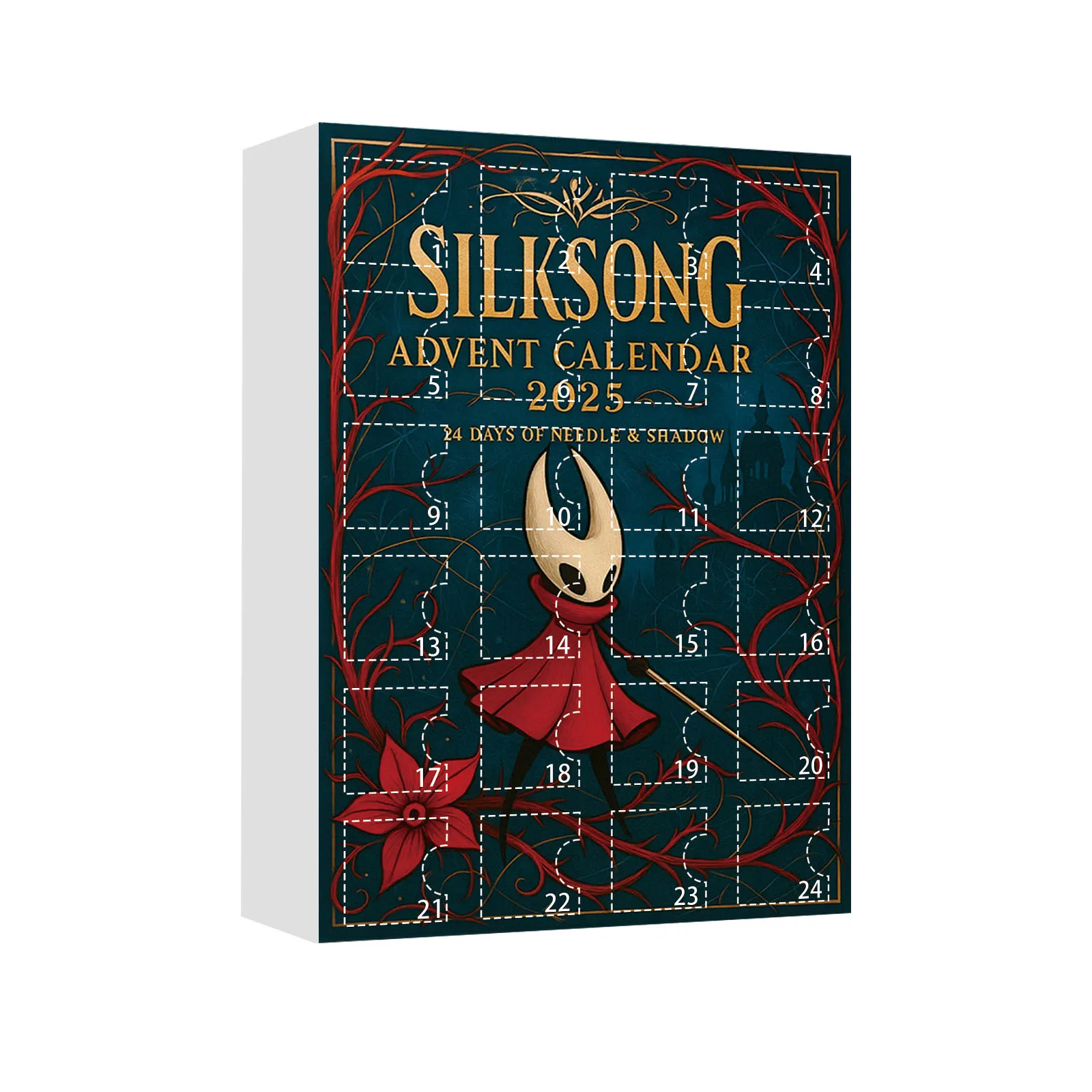 جوفاء فارس 2 SILKSONG مغامرة التقويم 2025 عيد الميلاد العد التنازلي التقويم صندوق أعمى شجرة الحلي ديكور هدية