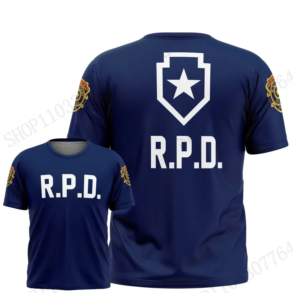 Anime Game Resident Evil 3D Print T-shirt Men Women Fashion Casual Short Sleeve T-shirt Kids Tops Tees Letter Camiseta hombre