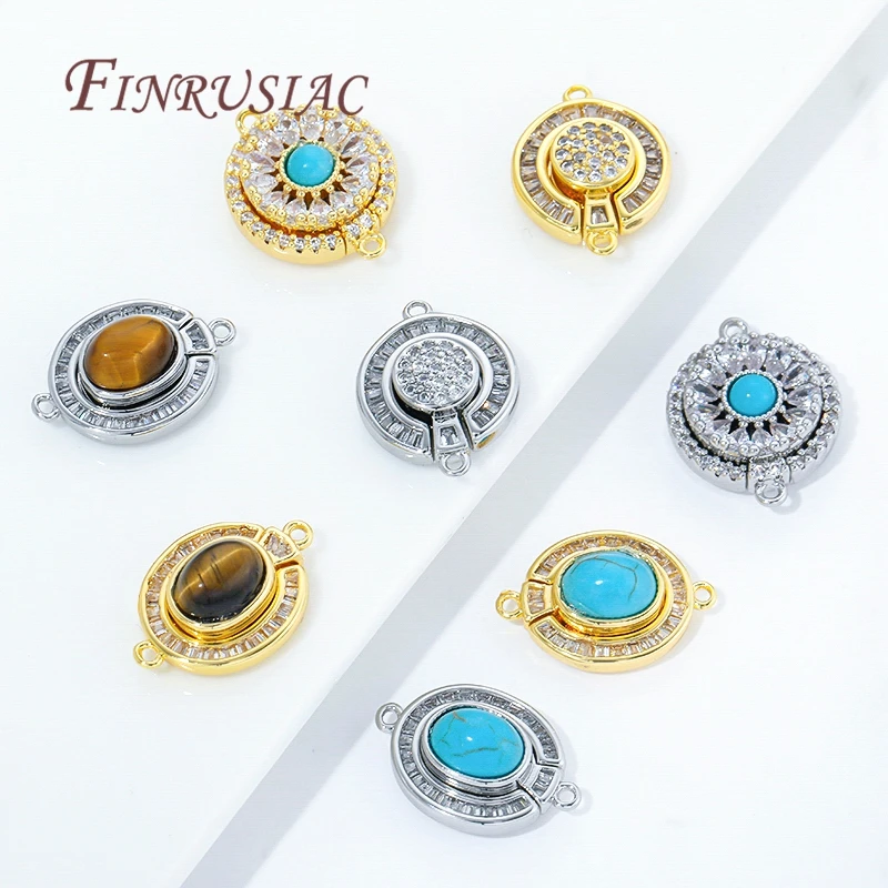 1 Stück 18K Vergoldeter Magnetverschluss für Armband-Verbinder Zubehör, Magnetische Verschlüsse für DIY Schmuckherstellung – Detail 11