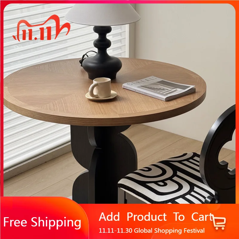 طاولة طعام مستديرة الجانب ركن حديقة المدخل طاولة طعام صغيرة المطبخ مطعم مصمم Mesas De Comedor أثاث الحدائق