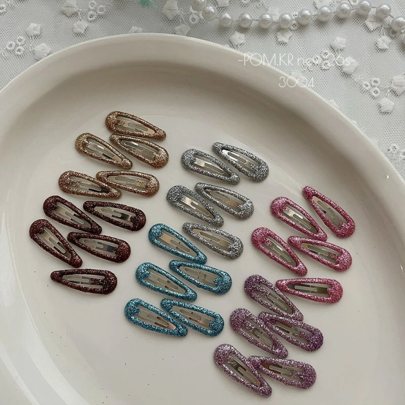 

Набор из 10 повседневных детских заколок для волос в стиле INS, 3 см, с защелками, для фиксации мелких прядей и челки, милые, красочные, блестящие заколки для девочек-малышек