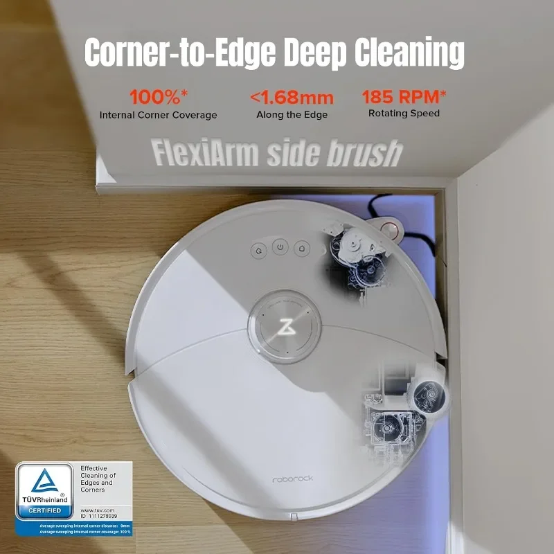 roborock S8 MaxV Ultra Robot Vacuum & Sonic Mop, 10000 Pa Suction, Corner to Edge Deep Cleaning, Hot Air Self-Drying, Auto Empty