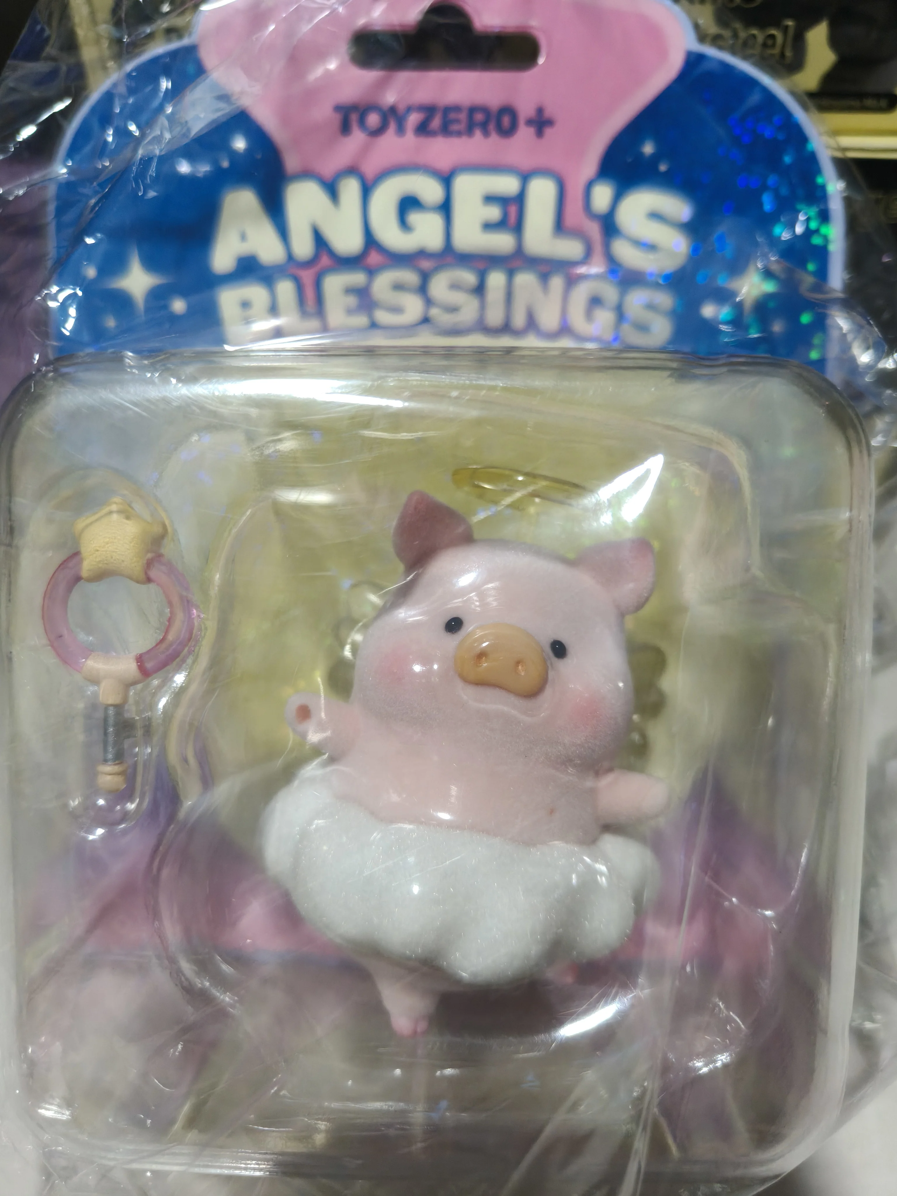 Original Cartoon Doll Canned Pig Lulu Angel Lucky Pig Hanging Card Cute Trendy Play Handmade Model Ornament Gift For Kids Pendan