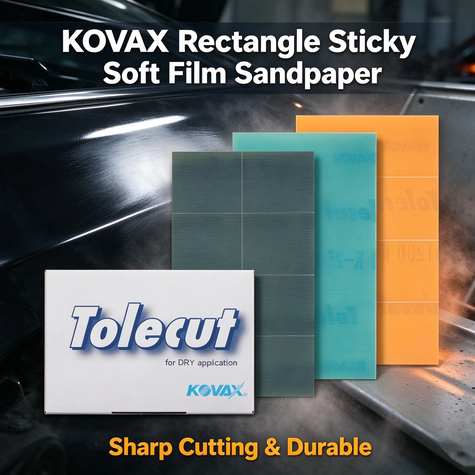 25pcs KOVAX Sticky sandpaper Car Paint Scratch Repair Sandpaper Fine Polishing Dust Spot Removal Block Sandpaper