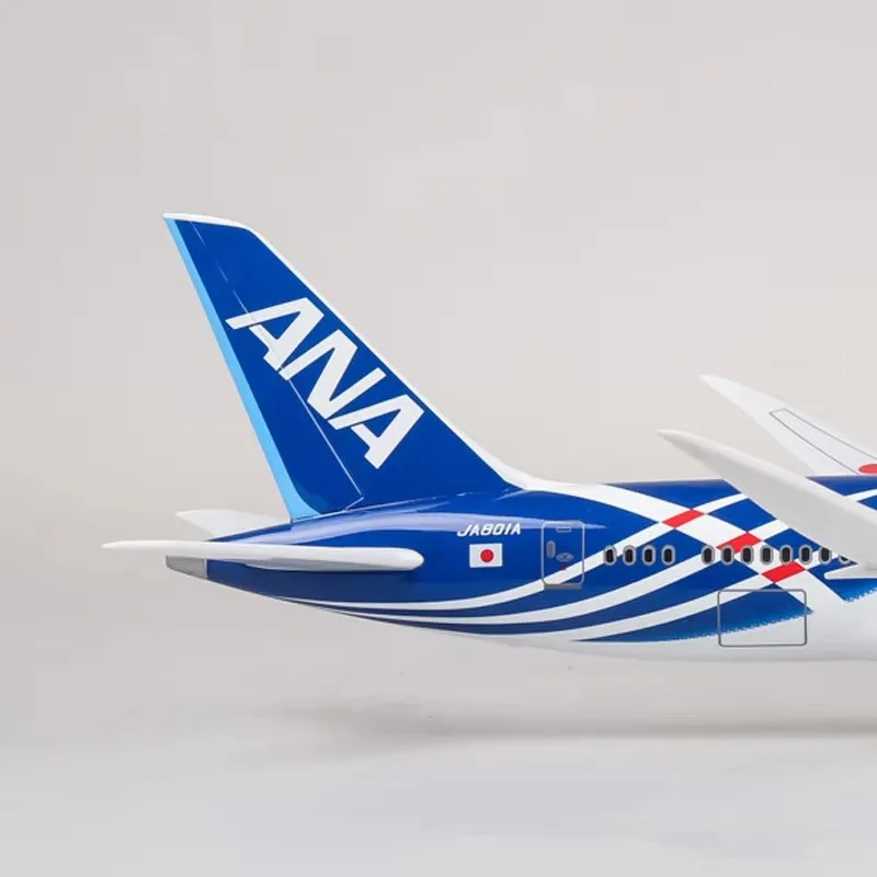 مقياس 1:130 دييكاست نموذج ANA الخطوط الجوية اليابانية بوينغ B787 دريملاين طائرة الراتنج طائرة مع عجلات لعبة جمع عرض مروحة