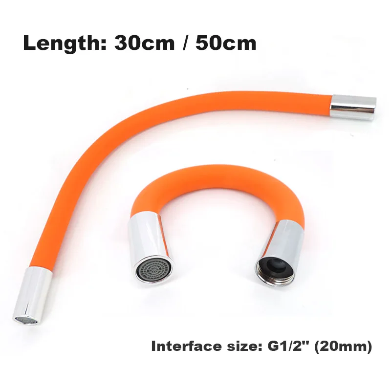 

Удлинитель кухонного смесителя 30 см 50 см, универсальный, 360 ° Вращающийся силиконовый шланг, смеситель, водопроводная труба, раковина для ванной комнаты v